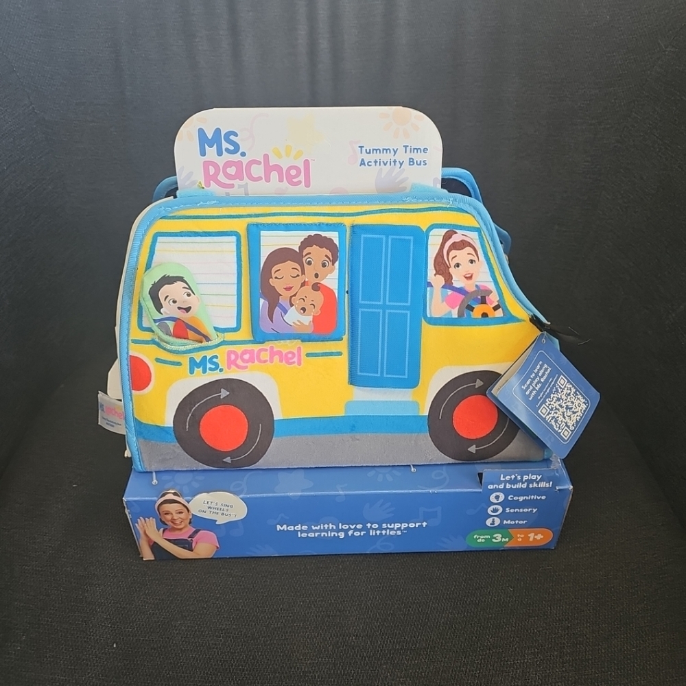 NIB Ms. Rachel Tummy Time Activity Bus Gund Baby Spin Master Infant Toy